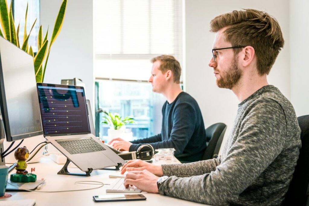 Developers at work, ready to answer your contact enquiry